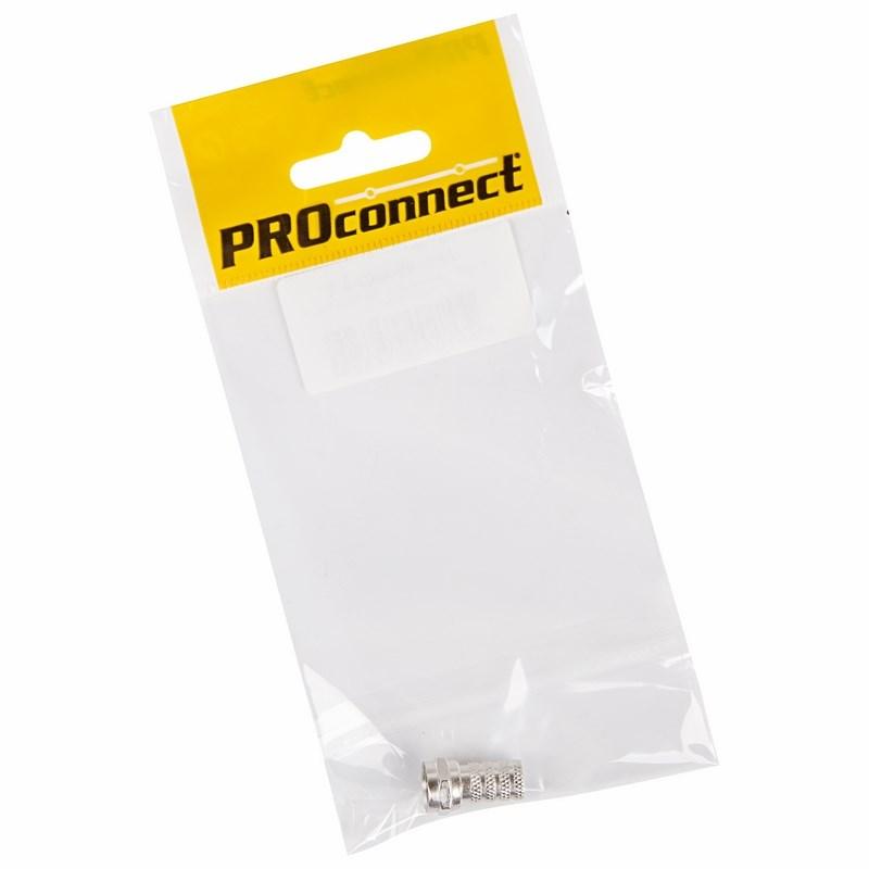 Разъем антенный на кабель, штекер F для кабеля RG-6, (1шт.) (пакет) PROconnect