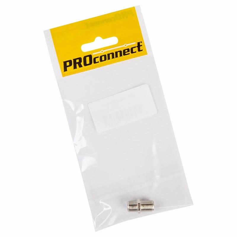 Переходник антенный, (гнездо F - гнездо F), бочка, (1шт.) (пакет) PROconnect