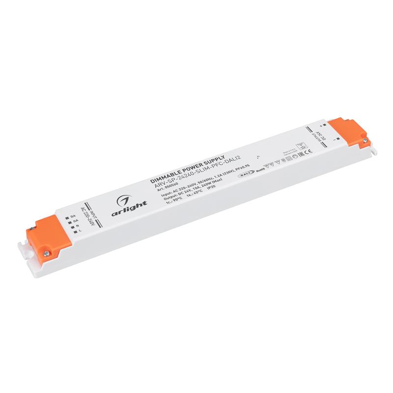 Блок питания ARV-SP-24240-SLIM-PFC-DALI2 (24V, 10A, 240W) (ARL, IP20 Пластик, 5 лет)