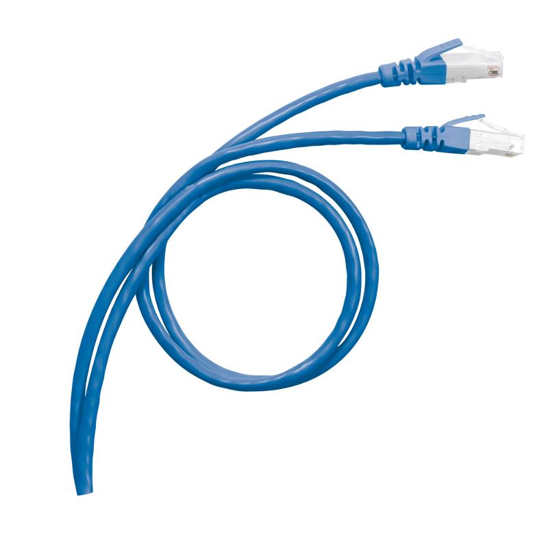 Коммутационный шнур RJ 45 - категория 6 - SF/UTP - PVC - экранированный - 1 м - голубой