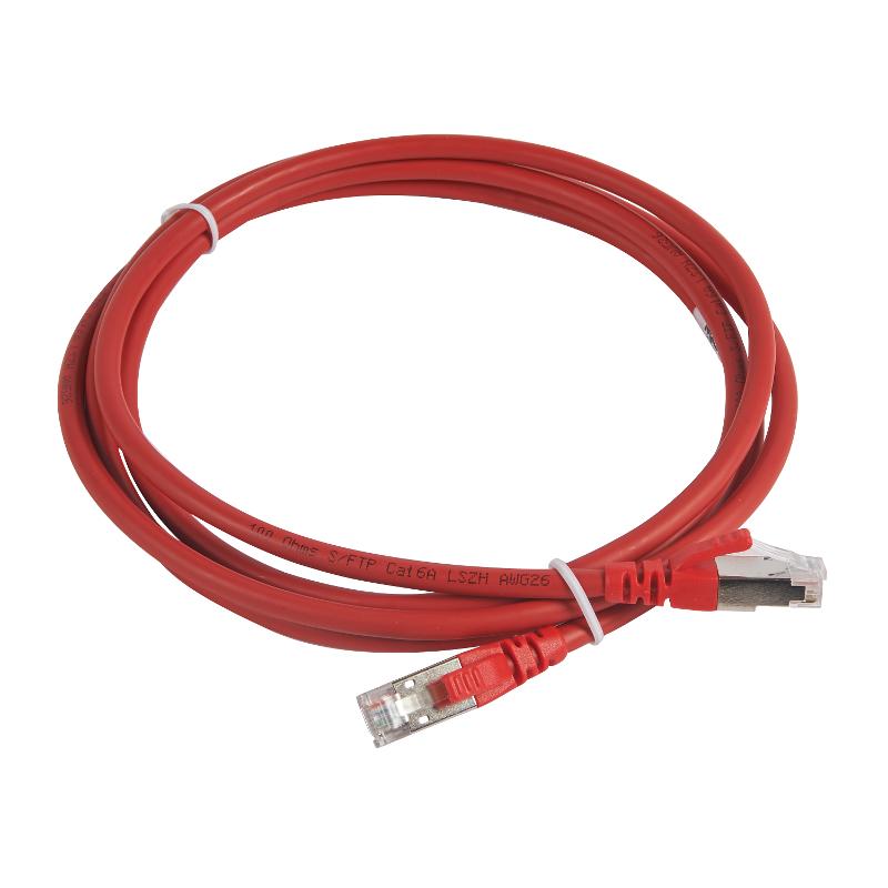 Коммутационный шнур RJ 45 - категория 6а - S/FTP - LSZH - экранированный - 2 м - красный