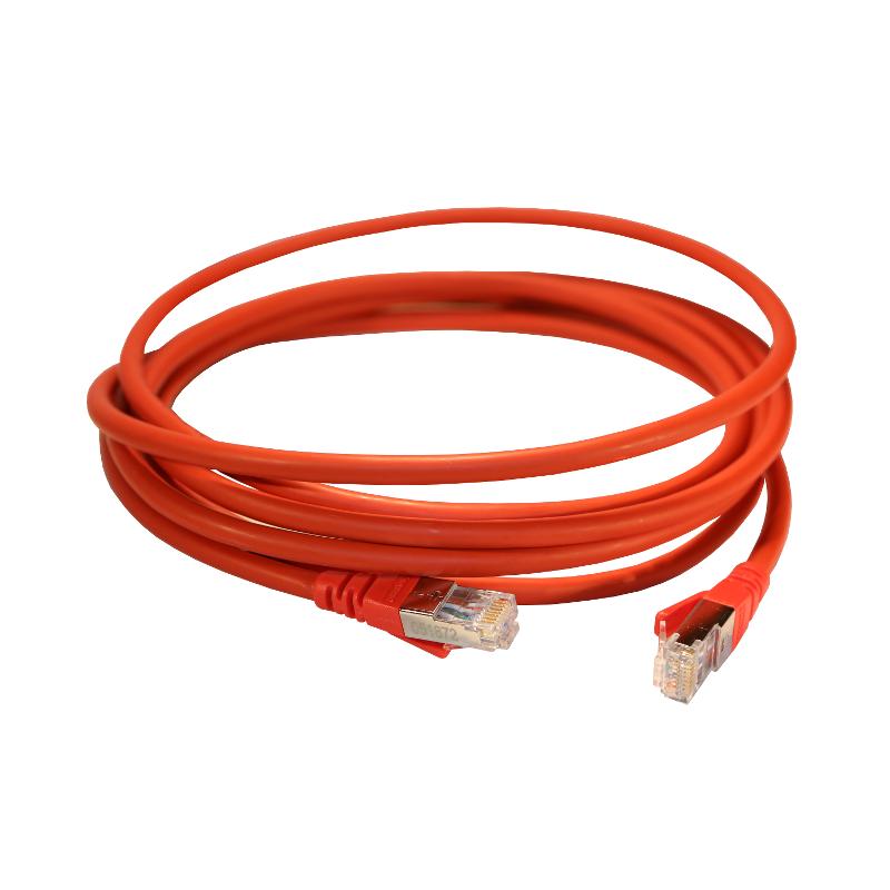 Коммутационный шнур RJ 45 - категория 6а - S/FTP - LSZH - экранированный - 3 м - красный