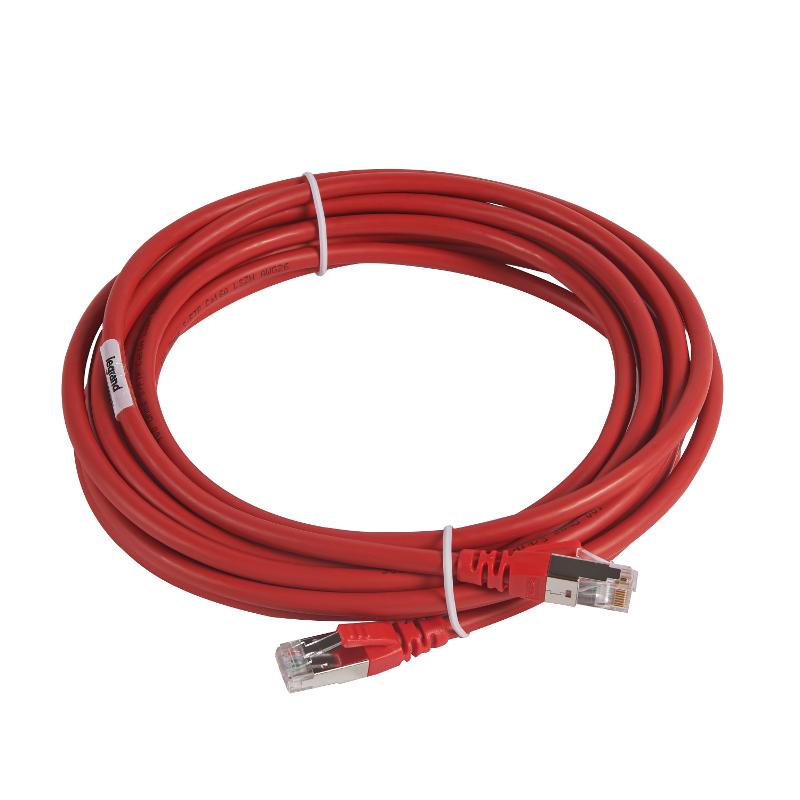 Коммутационный шнур RJ 45 - категория 6а - S/FTP - LSZH - экранированный - 5 м - красный