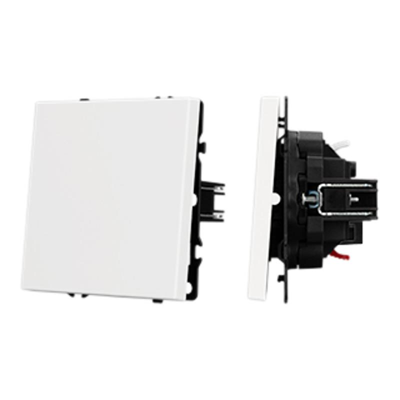 Механизм выключателя одноклавишный проходной SWT-NOBE-MKP1-SFPL-WH (230V, 10A) (Arlight, Белый кварц)