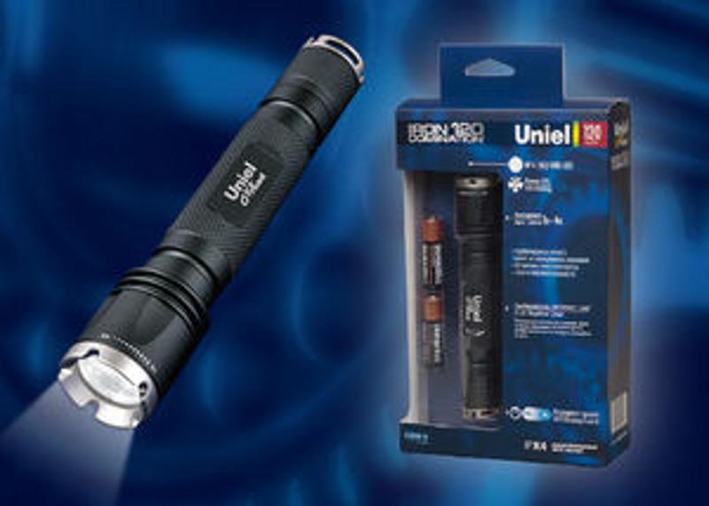 Фонарь рабочий Premium «Iron domination 120» P-ML073-BB Black алюм. , XP-С {Q2} CREE LED, ной короб, 2 х AA в/к, черн