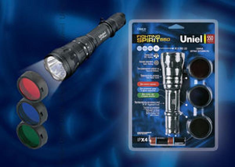 Фонарь рабочий Premium «fighting spirit 550 max» P-ML076-BB Black  алюм. MC-E CREE LED 2 х CR123A в/к, черн