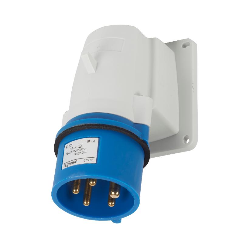 Накладная вилка - P17 Tempra Pro - IP 44 - 200/250 В~ - 16 A - 3К+Н+З