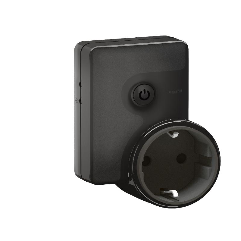 Розетка умная мобильная с/з 16А 230В графит Netatmo