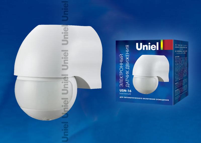 USN-16-180R-1200W-3LUX-12M-0,6-1,5m/s-WH Датчик движения, упак. блистер