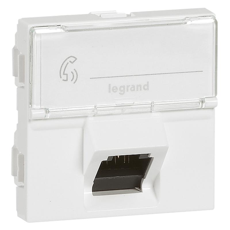 Mosaic RJ45 UTP 6a 2м угол 45° Белая