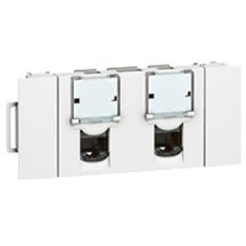 Mosaic 2хRJ45 FTP Cat. 6 3 модуля CD