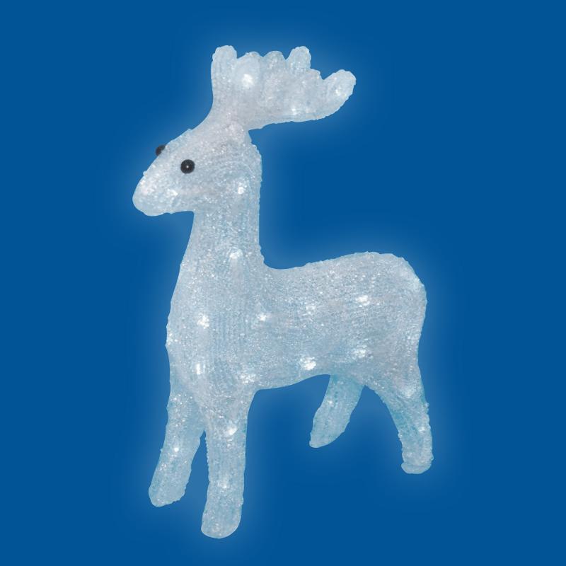 Фигура светодиодная  «Олень»  ULD-M3739-040/STA WHITE IP20 DEER   40 диодов, 37*11*39 см, белый, IP20