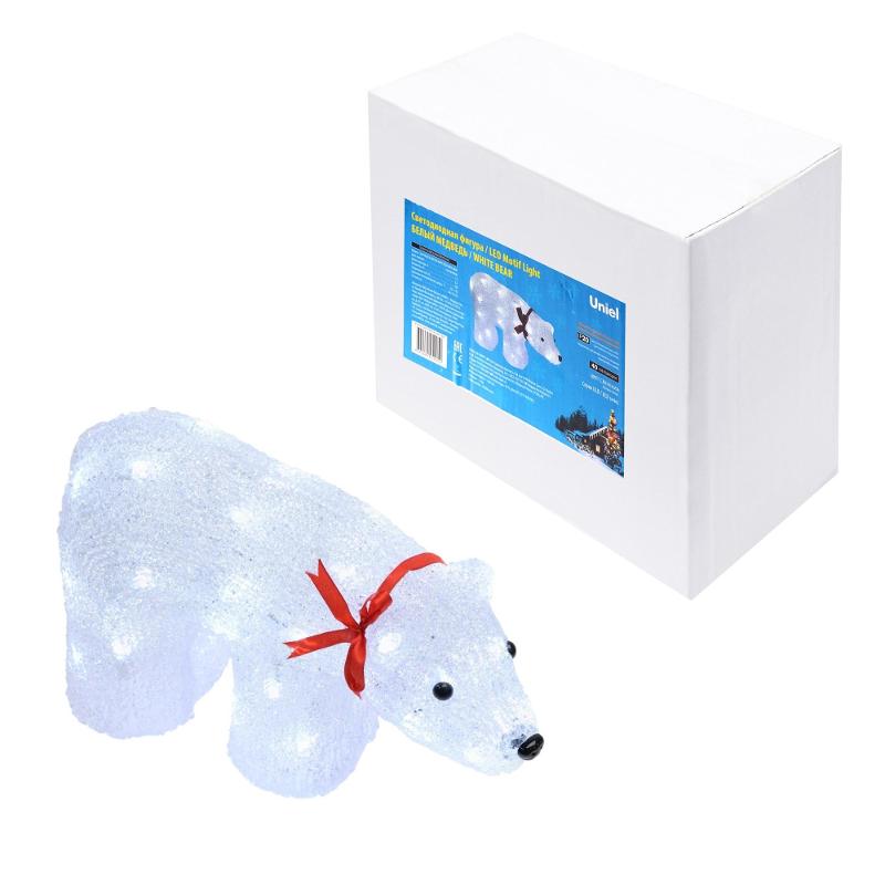 Фигура светодиодная  «белый медведь» ULD-M3423-040/STA WHITE IP20 WHITE BEAR  40 диодов, 34*12*23 см, белый, IP20