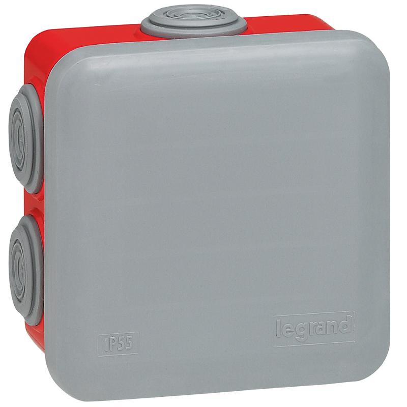 Коробка распределительная Plexo IP55 80х80х45мм сер.