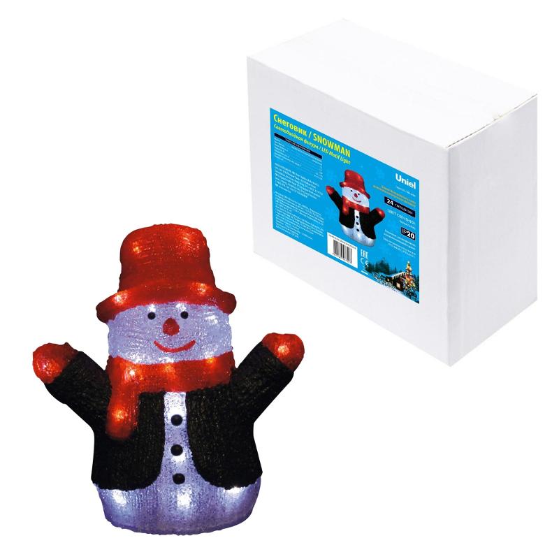 Фигура светодиодная  «Снеговик»  ULD-M2730-024/STA WHITE IP20 SNOWMAN  24 диода, 27*17*30 см, белый, IP20.