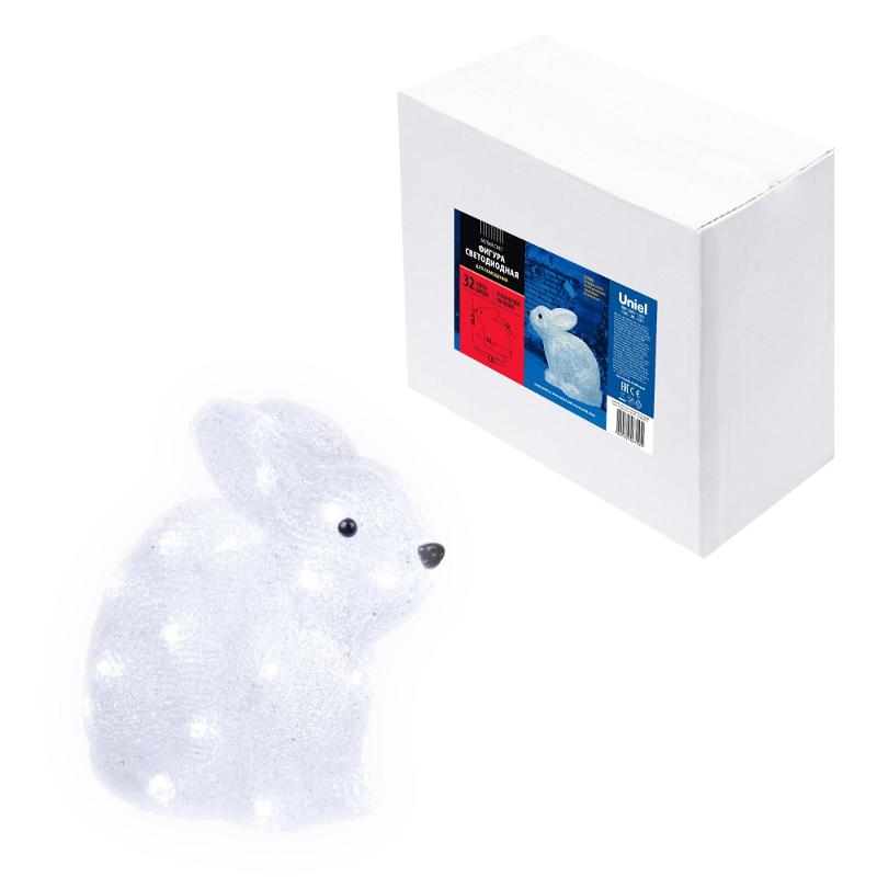 Фигура светодиодная  «Кролик»  ULD-M2724-032/STA WHITE IP20 RABBIT ,  32 диода, 27*14*24 см, белый, IP20.