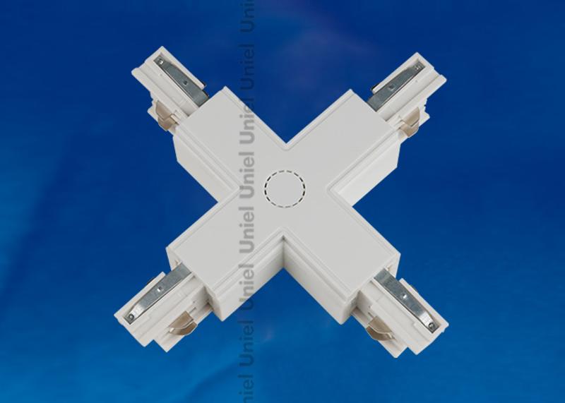 Соединитель для шинопровода осветительного Х-образный. белый. UBX-A41 WHITE 1 POLYBAG