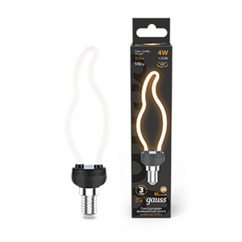 Лампа светодиодная LED Filament Bulbless CT35 Milky E14 4W 330lm 2700K 35*150mm 1/10/100