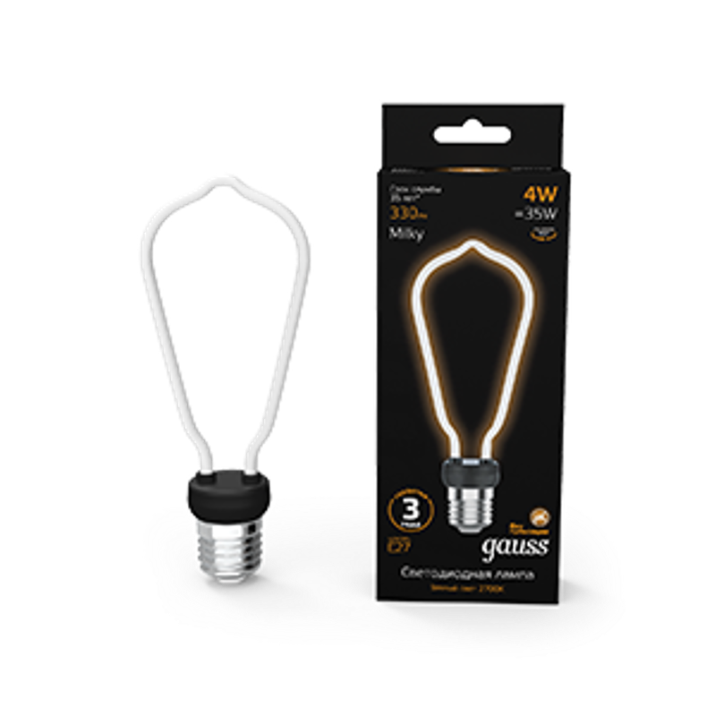 Лампа светодиодная LED Filament Bulbless ST64 Milky E27 4W 330lm 2700K 64*165mm 1/10/100