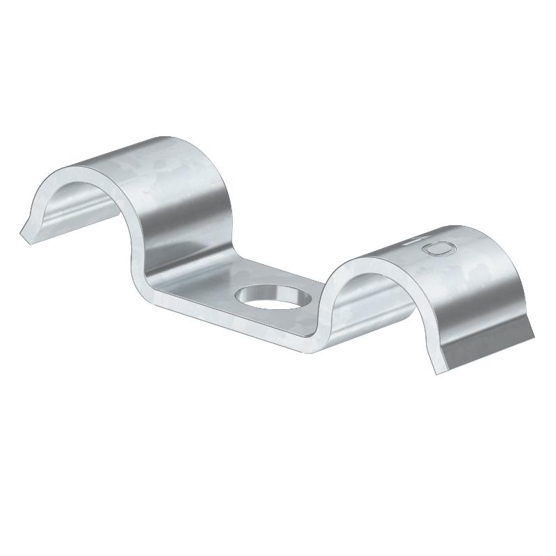Крепежная скоба металл. двойная, однолапковая 10mm (1015 D 10 G)