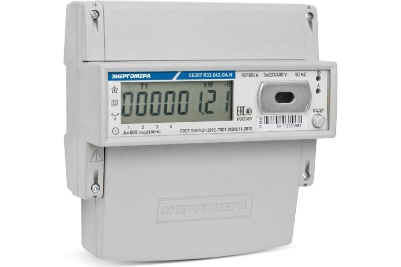 Счетчик ЭНЕРГОМЕРА CE307 R33.145.ОA.N 3ф многотарифный 101004007012770