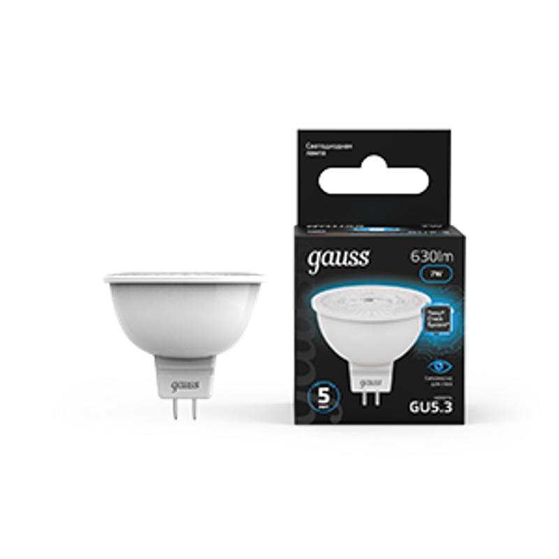Лампа светодиодная MR16 7W 630lm 6500K GU5.3 LED 1/10/100