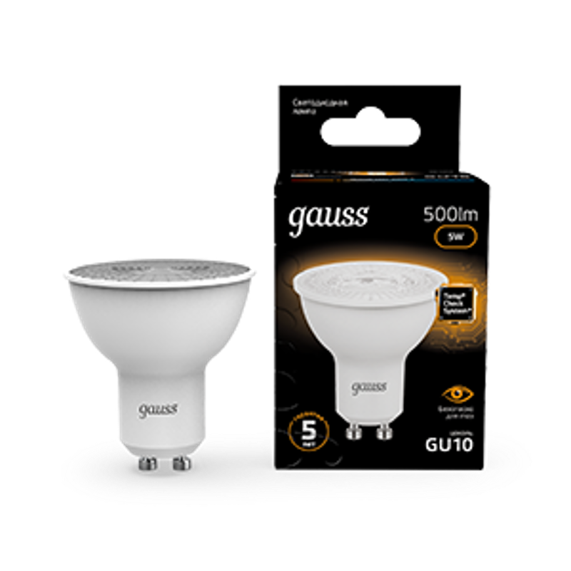 Лампа светодиодная LED 5Вт GU10 220В 2700К MR16