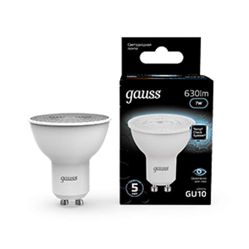 Лампа светодиодная LED 7Вт GU10 220В 4100К MR16