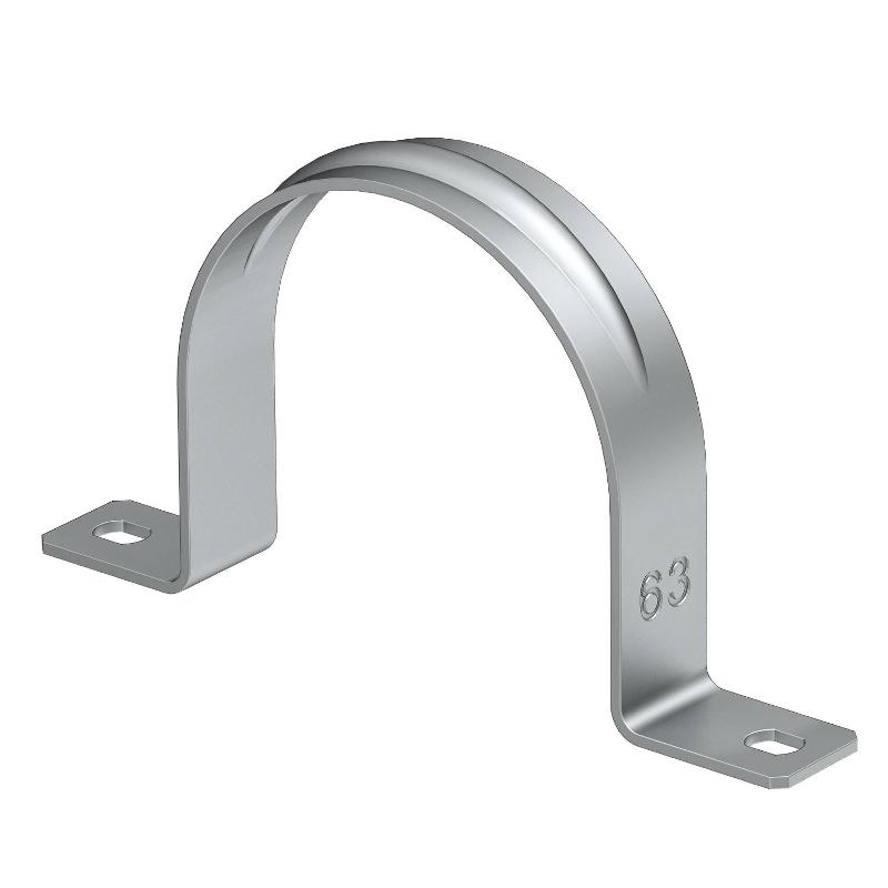 Крепежная скоба металл. двухлапковая 63mm (605 63 ALU)