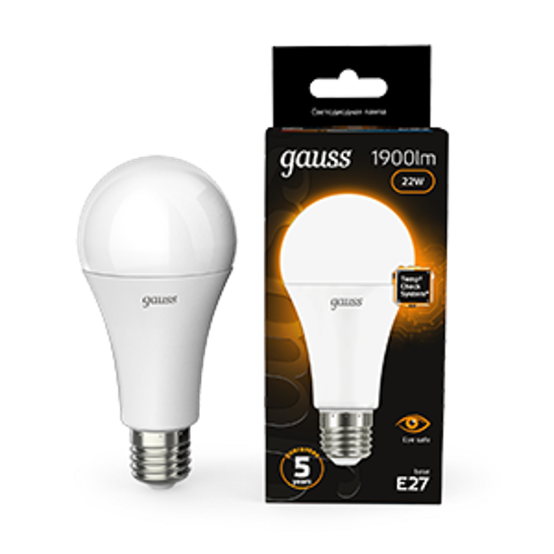 Лампа светодиодная Black LED A70 22W E27 1560lm 3000K