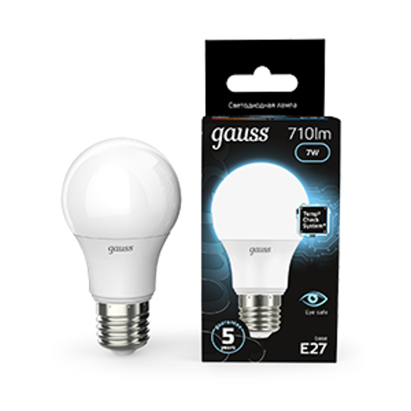 Лампа светодиодная LED 7Вт E27 220В 4100К A60