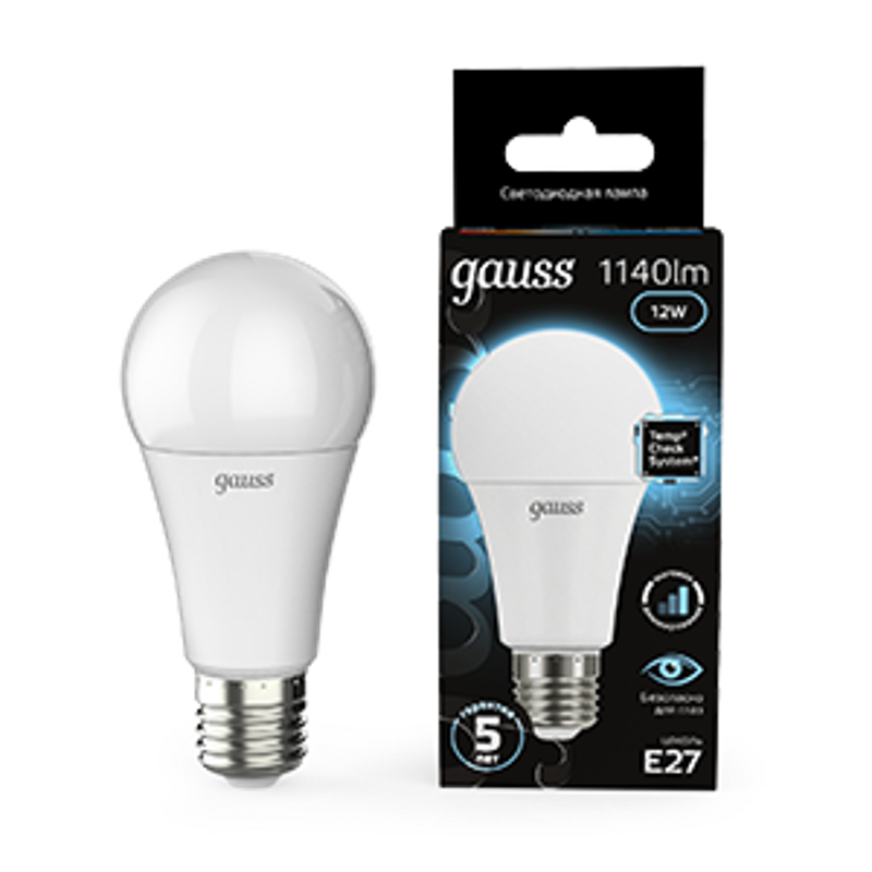 Лампа светодиодная A60 12W 1140lm 4100K Е27 шаг. диммирование LED 1/10/50