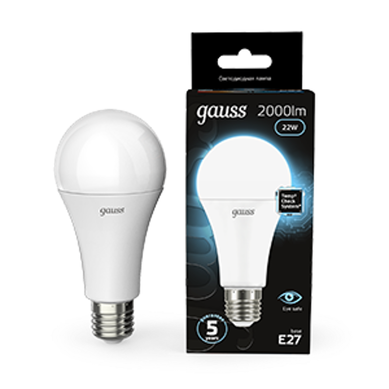 Лампа светодиодная Black LED A70 22W E27 1640lm 4100K
