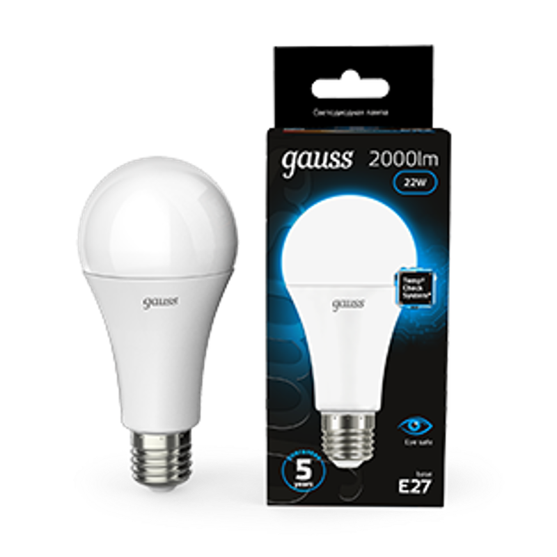 Лампа светодиодная A70 22W 1640lm 6500K E27 LED 1/10/50