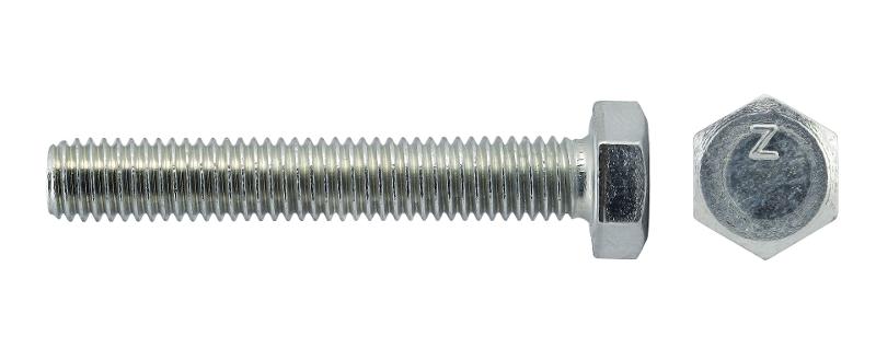 Болт DIN933 с шестигранной головкой оцинк. М6х70 (10 шт) - пакет ( 0,145 кг)