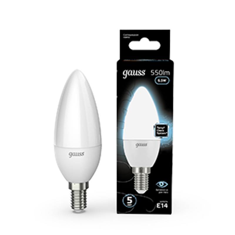 Лампа светодиодная LED 6,5Вт E14 220В 4100К свеча