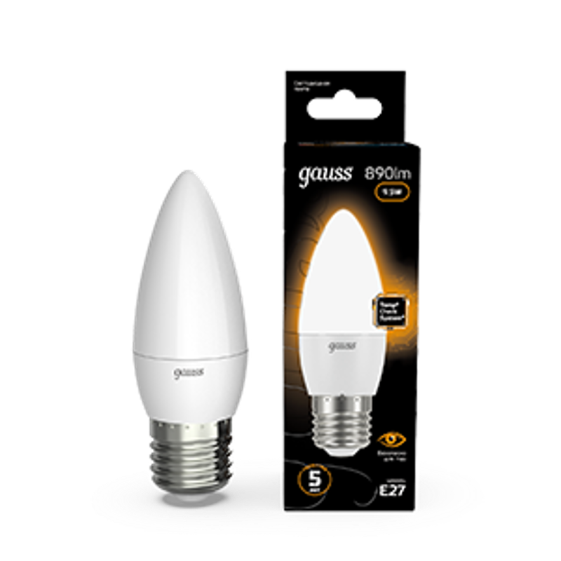 Лампа светодиодная Black LED Свеча E27 9.5W 890lm 3000К