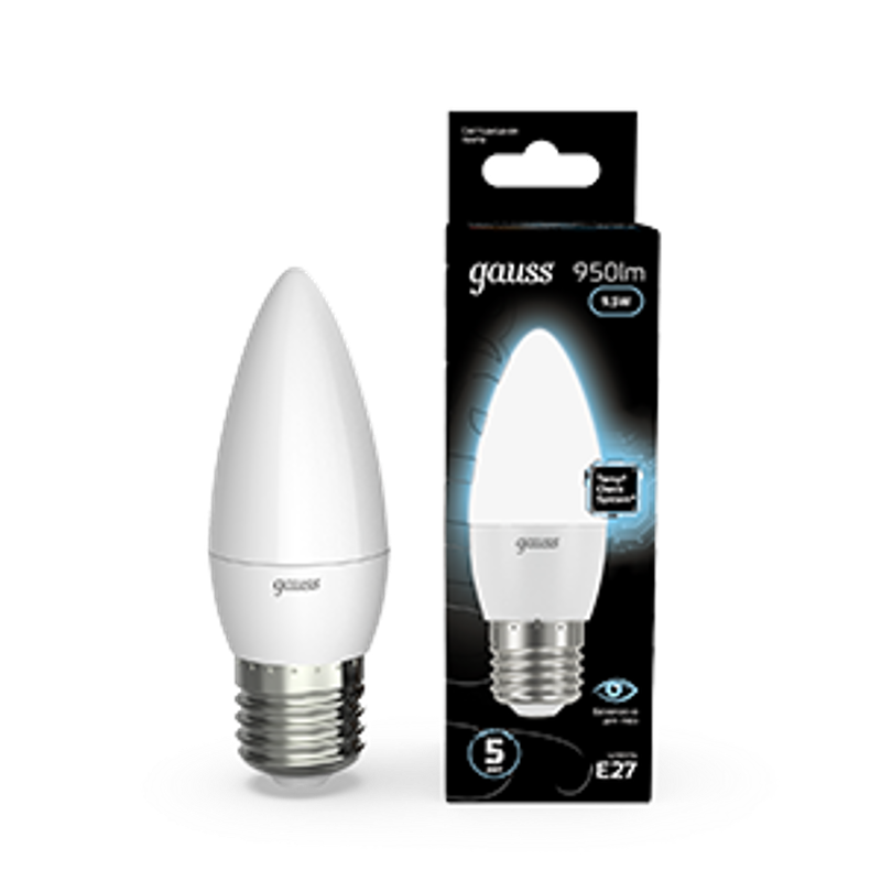 Лампа светодиодная LED Свеча E27 9.5W 950lm 4100К