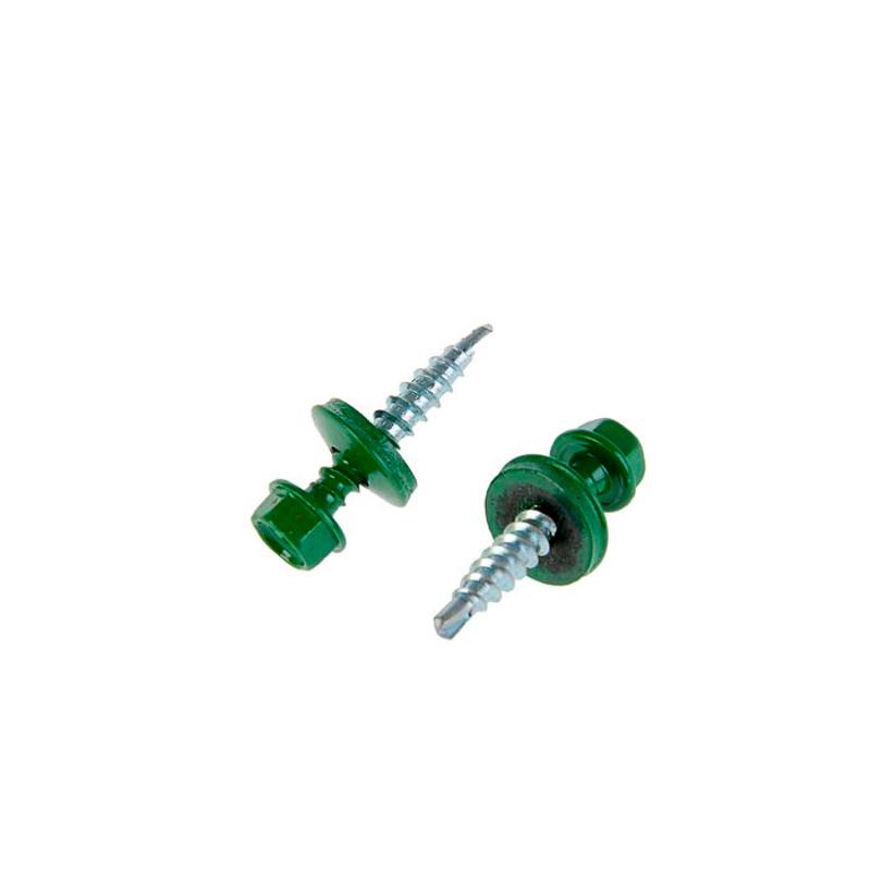 Саморез КР св. 4,8х35 RAL-6002 (зелёный) (250 шт) - ведро ( 1,478 кг)