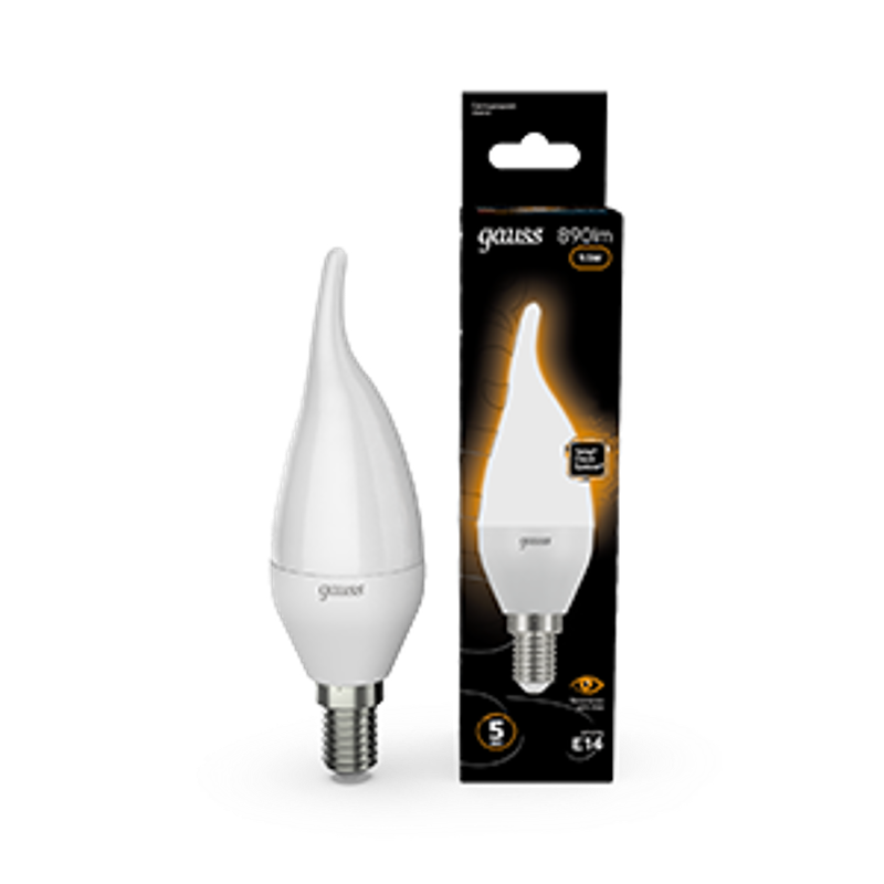 Лампа светодиодная Gauss LED Свеча на ветру E14 9.5W 890lm 3000K