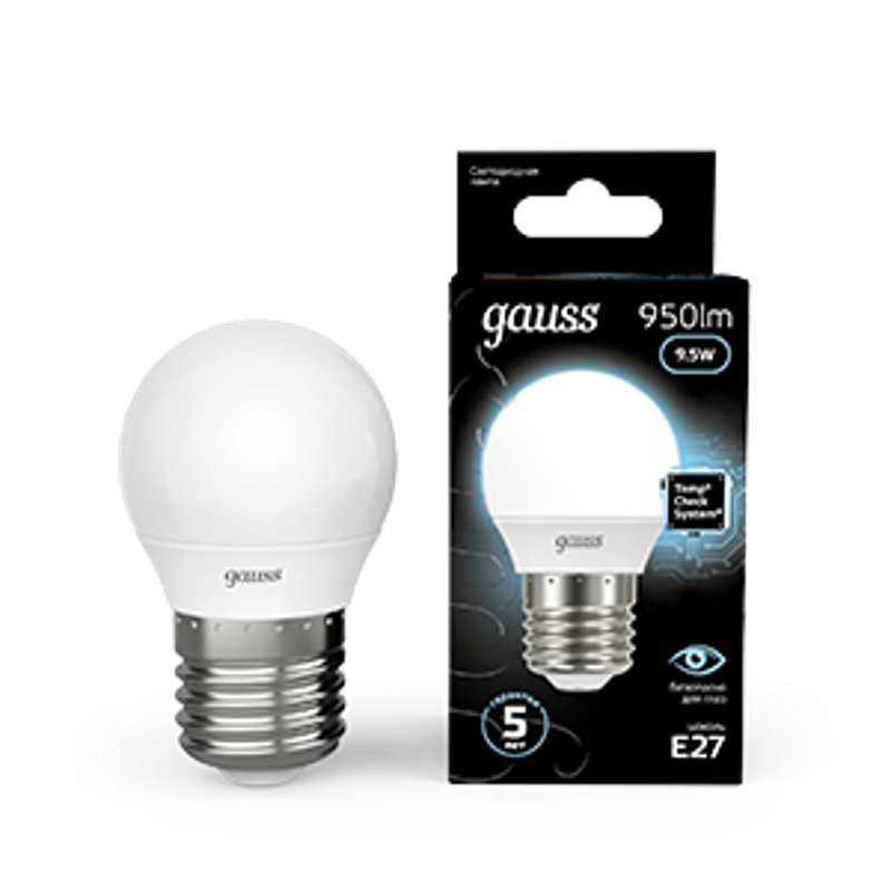 Лампа светодиодная LED Globe E27 9.5W 4100K