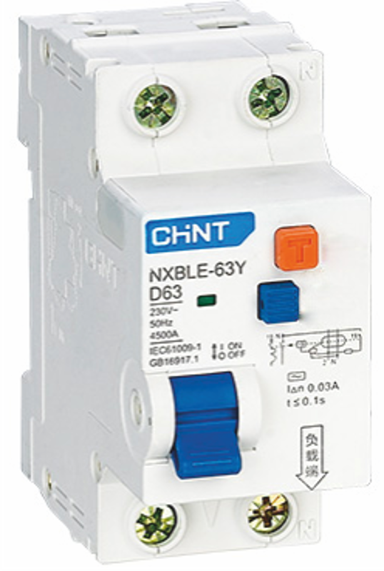 Выключатель автоматический дифференциального тока NXBLE-63Y 1P+N 20А 10mA электронный тип AС, х-ка D, 4,5kA (R)