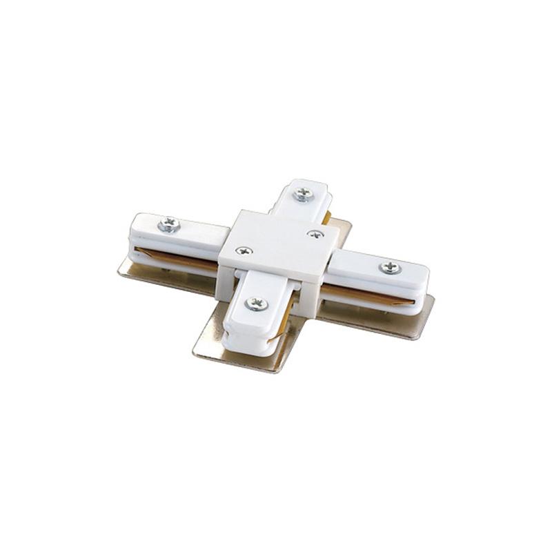 Соединитель для шинопровода осветительного Х-образный белый UBX-Q121 K41 WHITE 1 POLYBAG