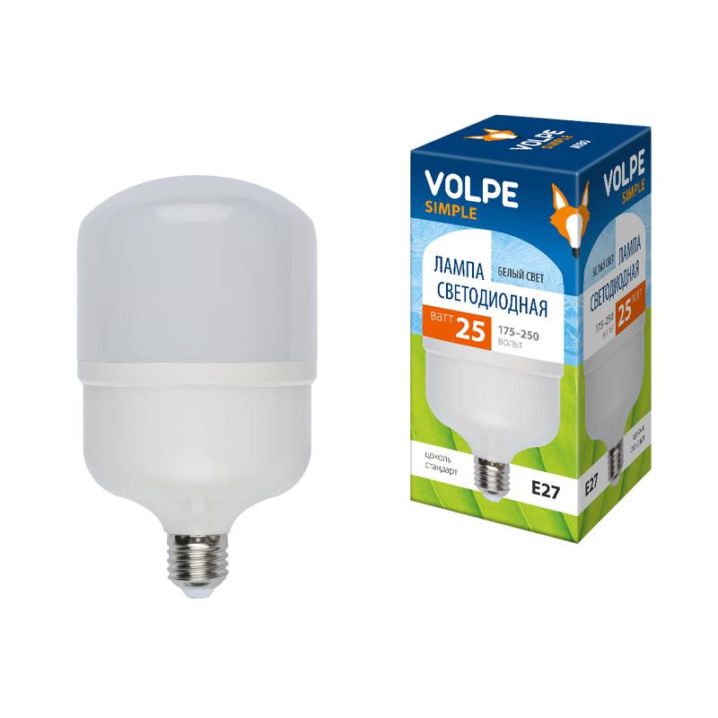 Лампа светодиодная LED-M80-25W/NW/E27/FR/S LED мат., корпус термопластик 4000К Серия Simple