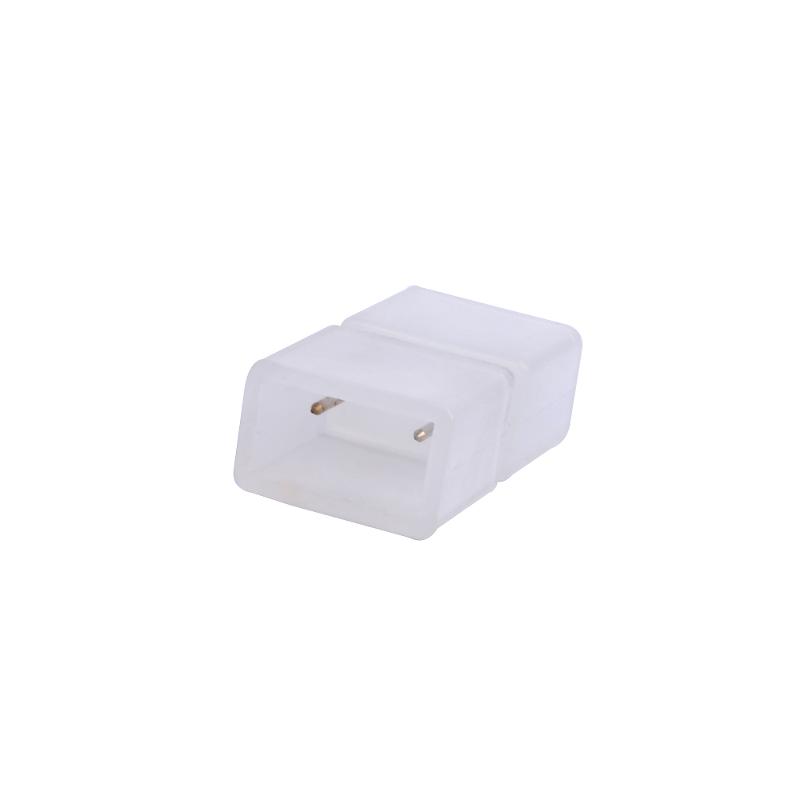 Коннекторы для светодиодной ленты 220В 5050 12-14мм, 2 контакта UTC-Q220 K12/B67-NNN CLEAR 025 POLYBAG прозрачный, 25 шт/упак