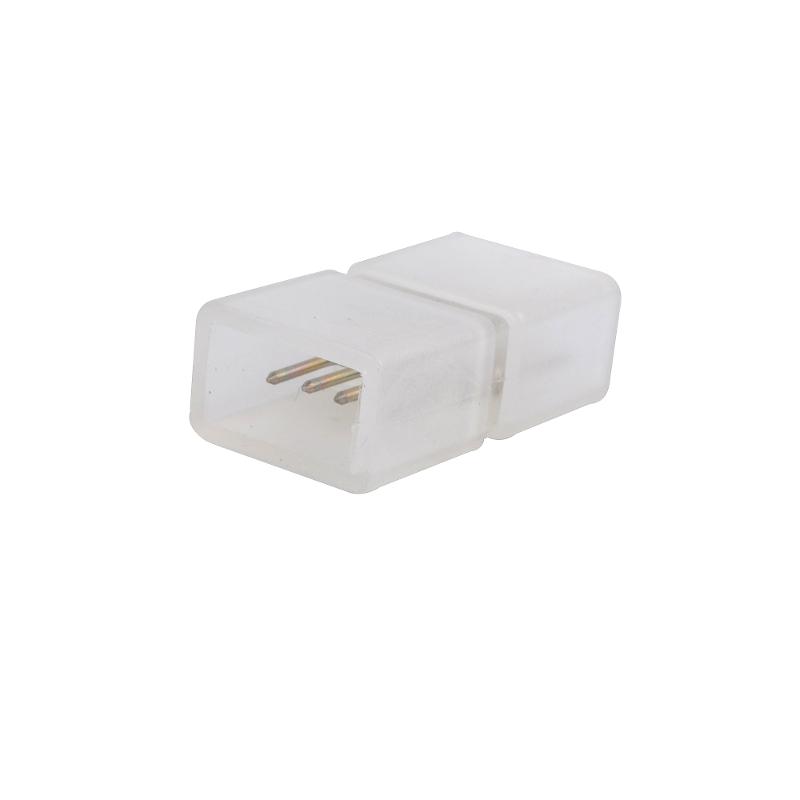 Коннекторы для светодиодной ленты RGB 220В 5050 12-14мм, 4 контакта UTC-Q220 K14/B67-RGB CLEAR 025 POLYBAG прозрачный, 25 шт/упак
