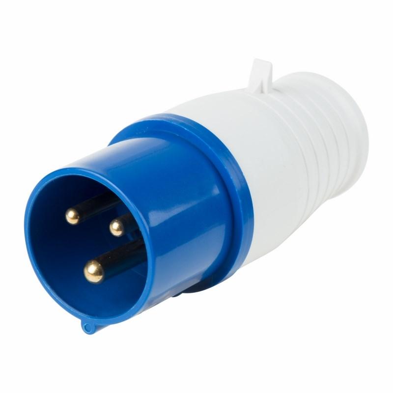 Вилка 013 переносная 2Р+РЕ 16А 220В IP44