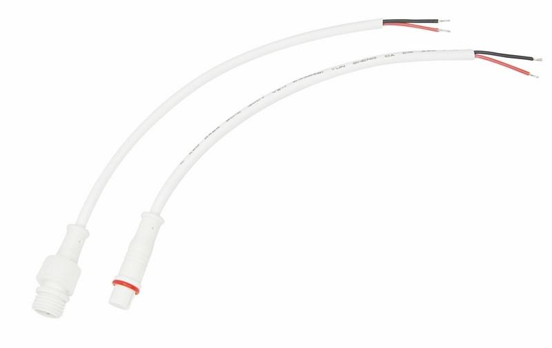 Соединительный кабель (2pin) герметичный (IP67) 2х0.35 мм² 300 V белый