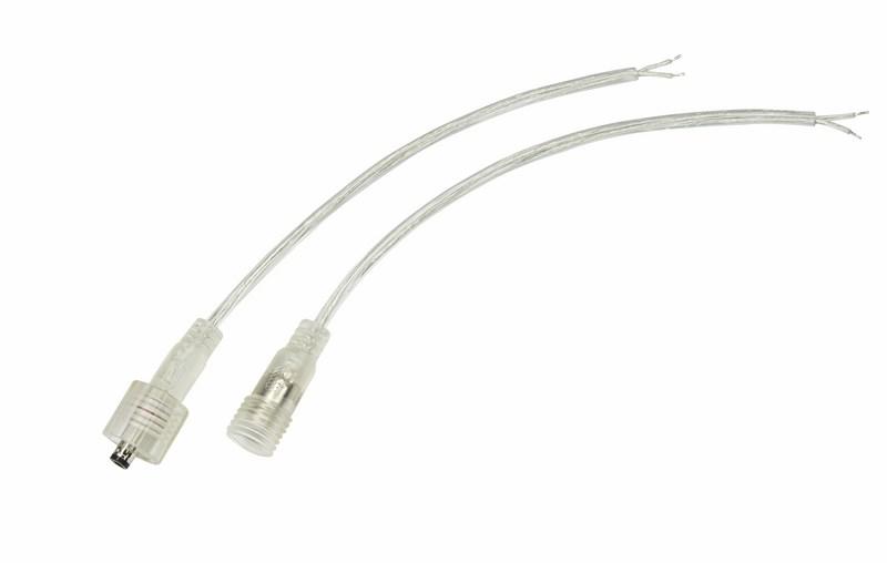Соединительный кабель (2pin) герметичный (IP67) 2х0.35 мм² 300 V прозрачный