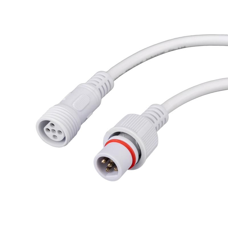 Соединительный кабель (5pin) герметичный (IP67) 5х0.5 мм² 300 V белый